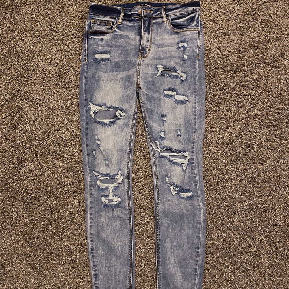 Fashion Nova Ripped Skinny Jeans Womens Size 7